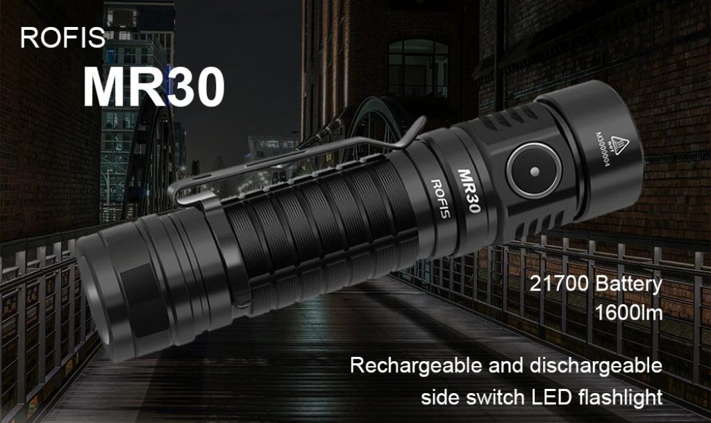 coupon, gearbest, ROFIS MR30 Hard Light LED Flashlight CREE XHP 35 HI Lamp Bead