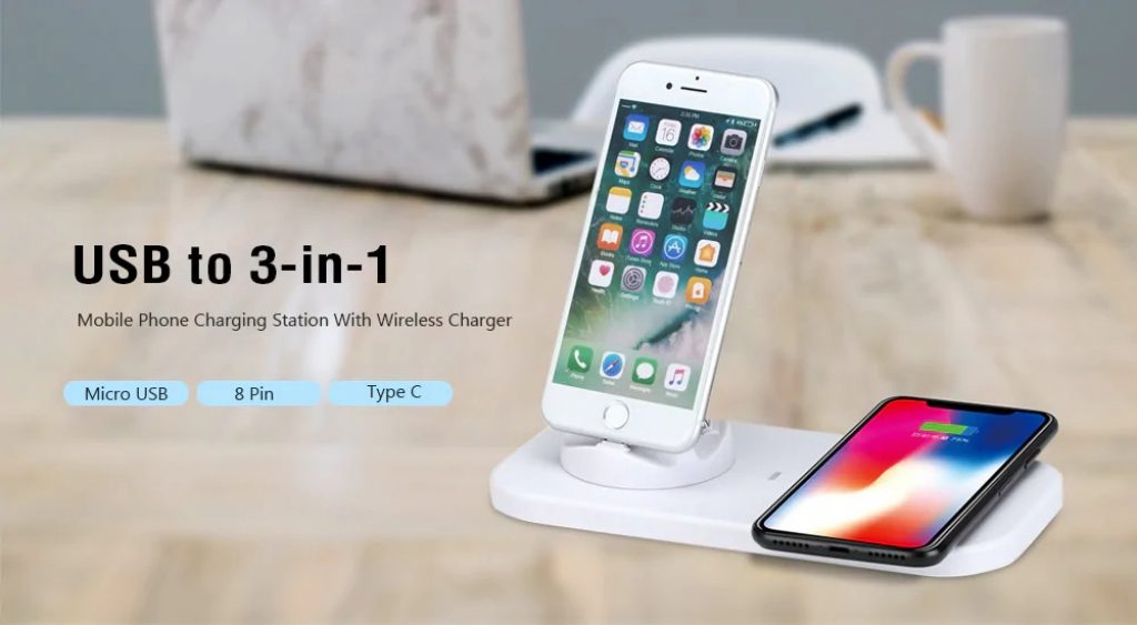 coupon, gearbest, Wireless Power Charger for Phones With Charging Phone Holder