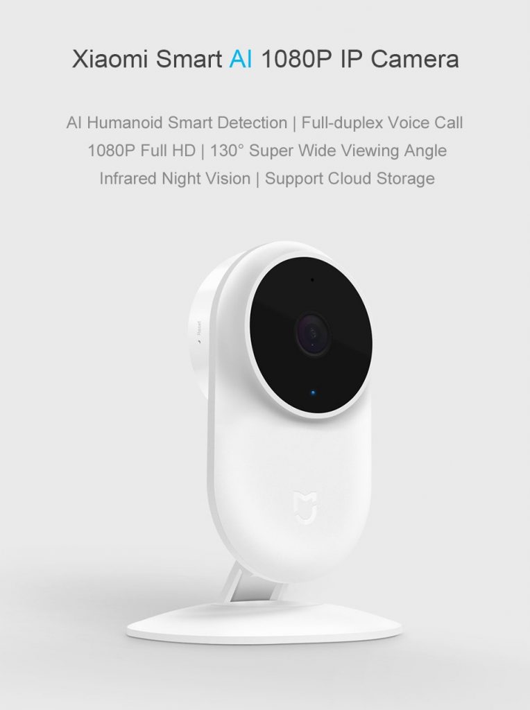 coupon, gearbest, Xiaomi Mijia AI Smart Home 130° 1080P HD Intelligent Security WIFI IP Camera