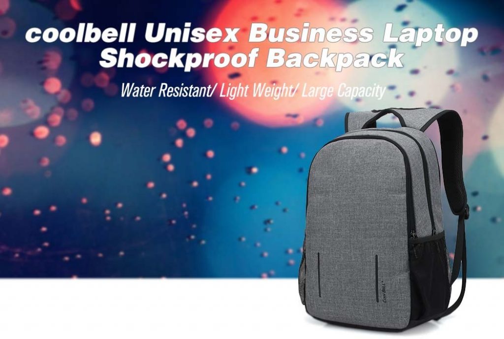 coupon, gearbest, coolbell Unisex Business Laptop Shockproof Backpack