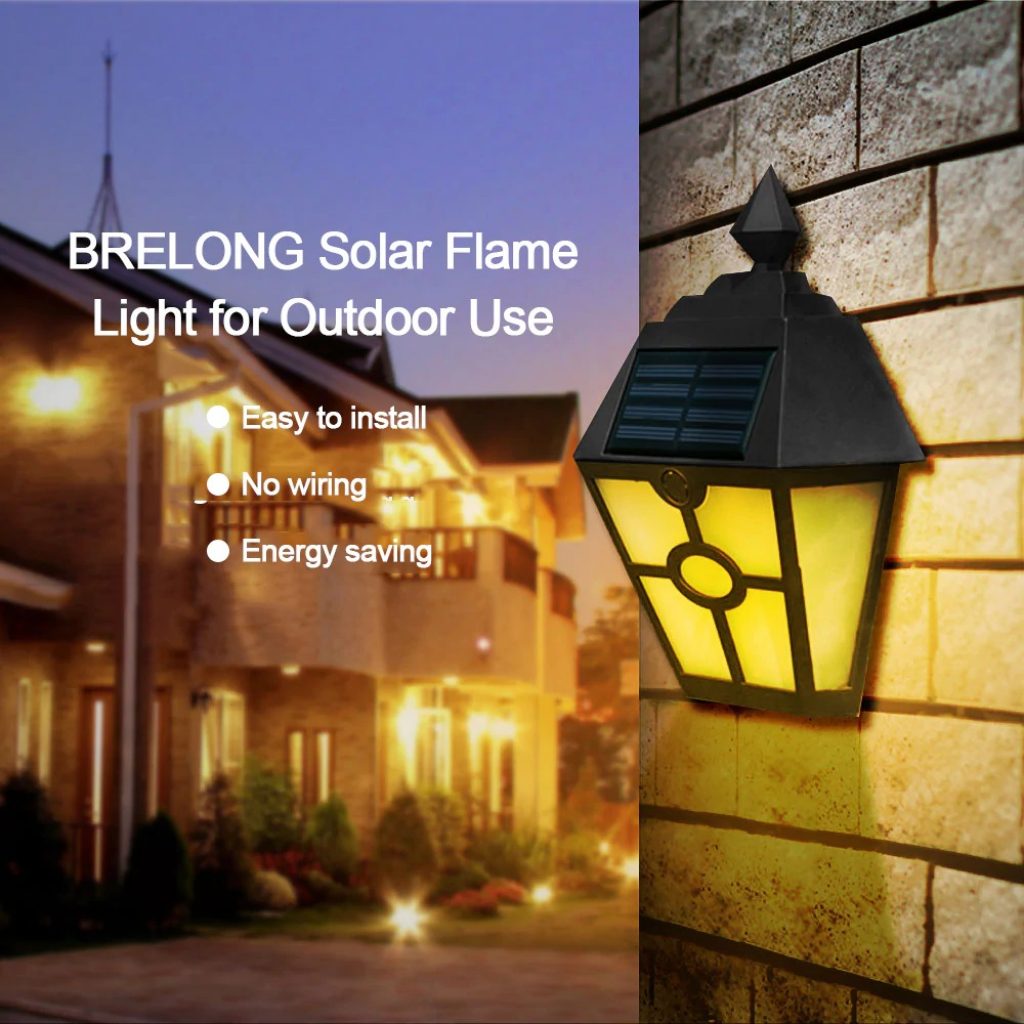 coupon, gearbest, BRELONG BG - 054 Solar Flame Light for Outdoor Use
