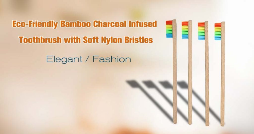 coupon, gearbest, Eco-Friendly Bamboo Charcoal Infused Toothbrush with Soft Nylon Bristles