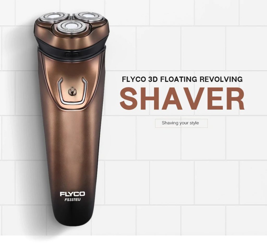 coupon, gearbest, FLYCO FS337EU 3D Floating Revolving Shaver Washable Body Pop-up Trimmer for Men