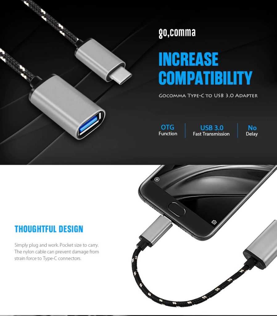 coupon, gearbest, Gocomma USB Type-C to USB 3.0 Adapter Converter