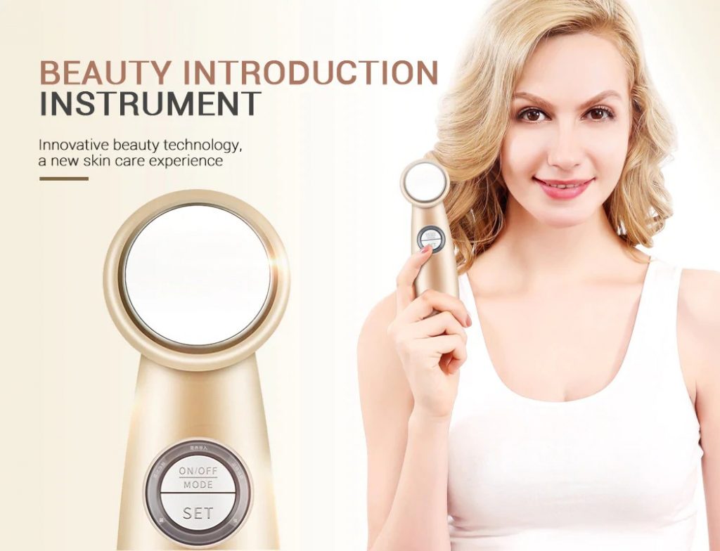 coupon, gearbest, KD9930 Facial Thermostat Beauty Introduction Instrument Face Cleansing Massager