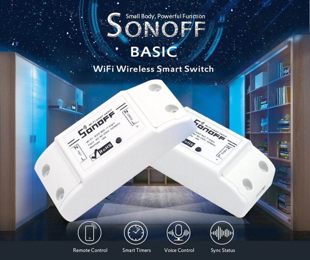 coupon, gearbest, SONOFF BASIC WiFi Wireless Smart Switch for DIY Home Safety