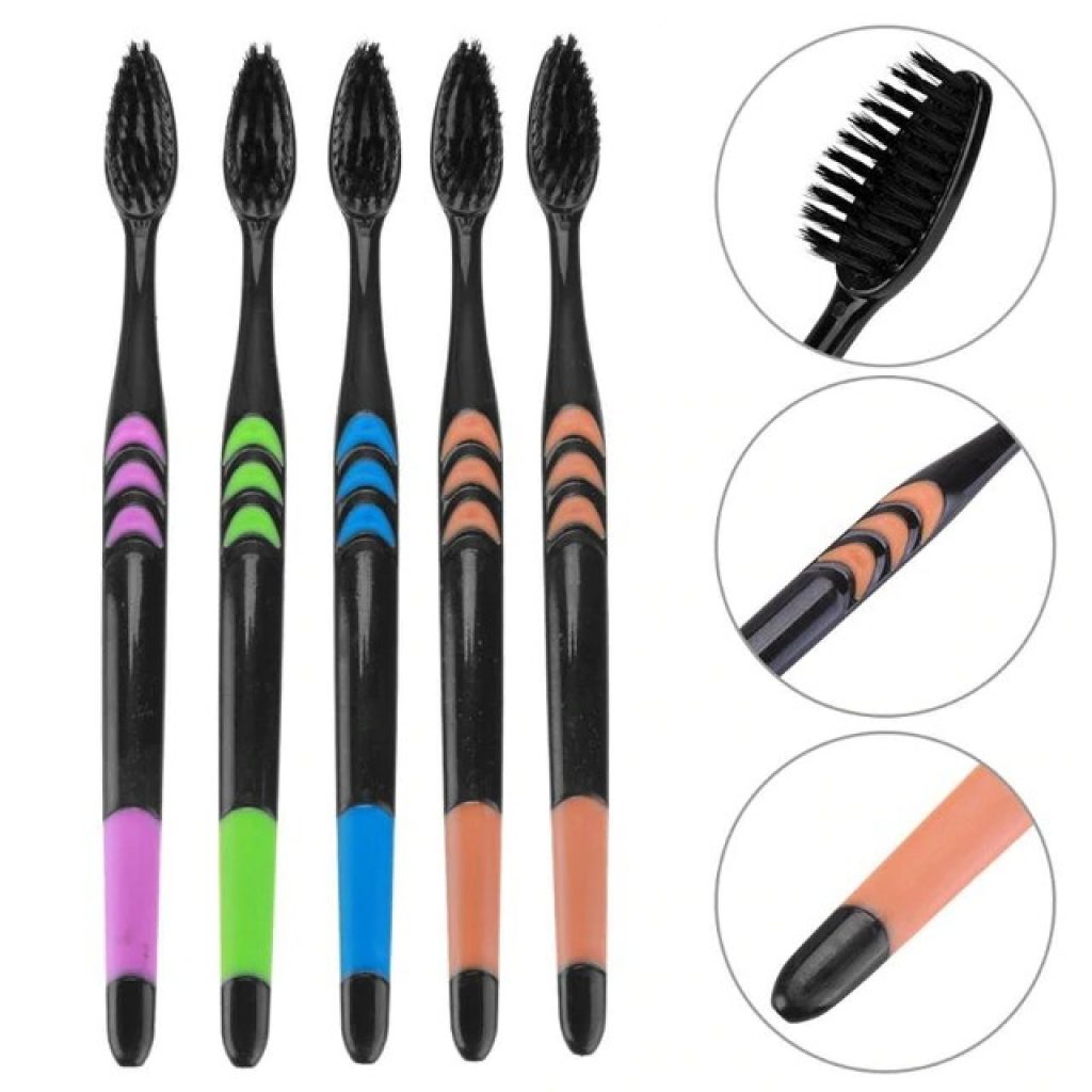 coupon, gearbest, Soft Bristles Bamboo Charcoal Nano Toothbrush 5-color Design 10pcs
