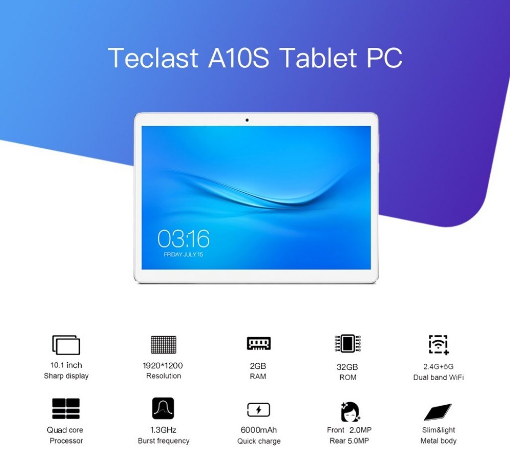coupon, gearbest, Teclast A10S Tablet PC