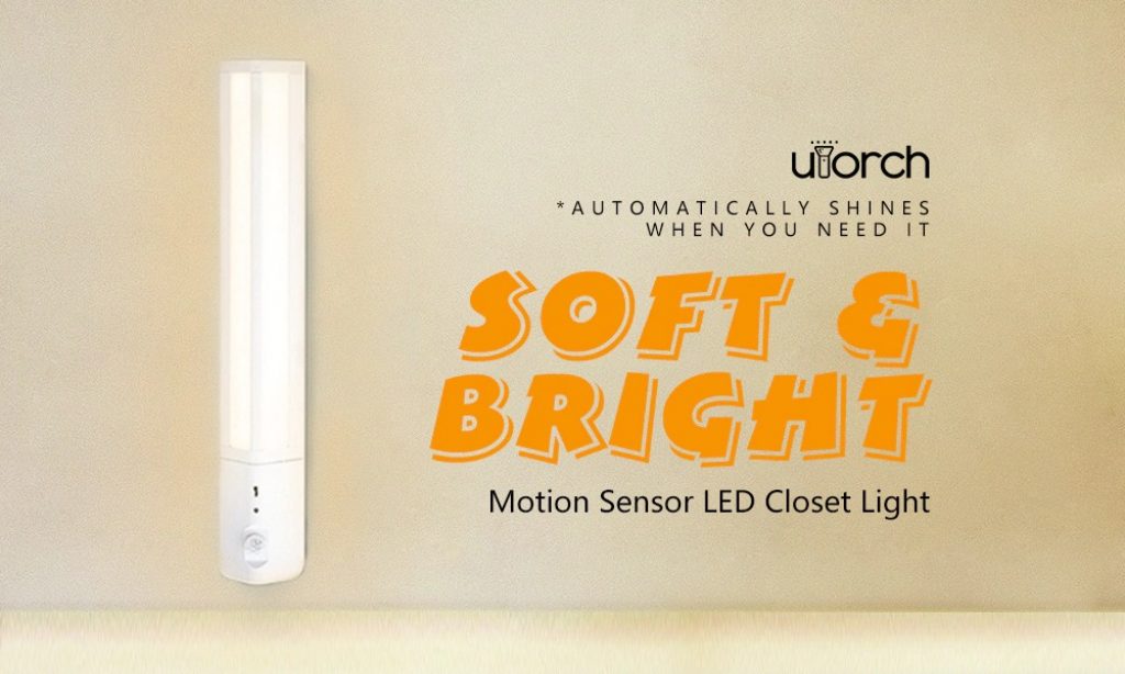 coupon, gearbest, Utorch Motion Sensor LED Closet Light