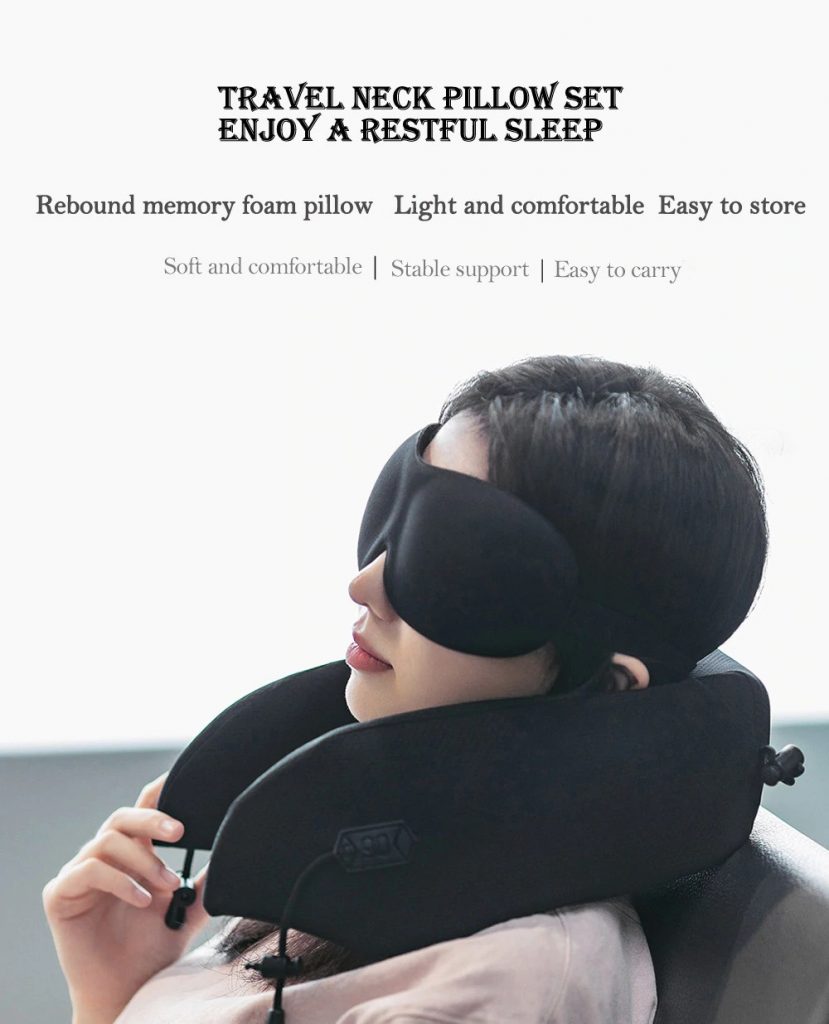 coupon, gearbest, 90FUN Neck Pillow Eye Mask Traveling Set from Xiaomi youpin