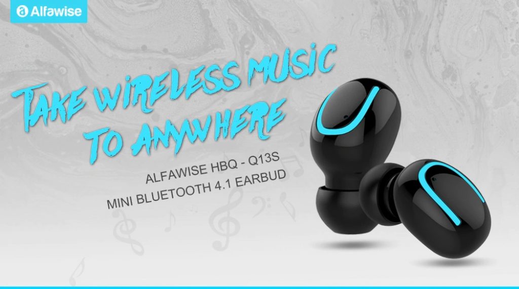 coupon, gearbest, Alfawise HBQ - Q13S Mini Bluetooth 4.1 Sport Earbud