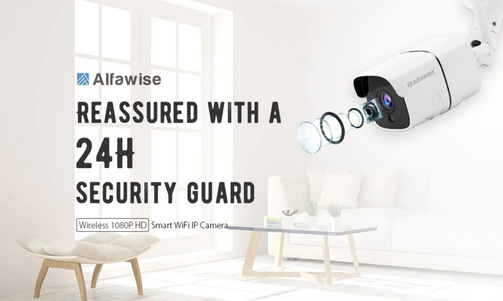 alfawise wireless 1080p hd smart wifi ip camera