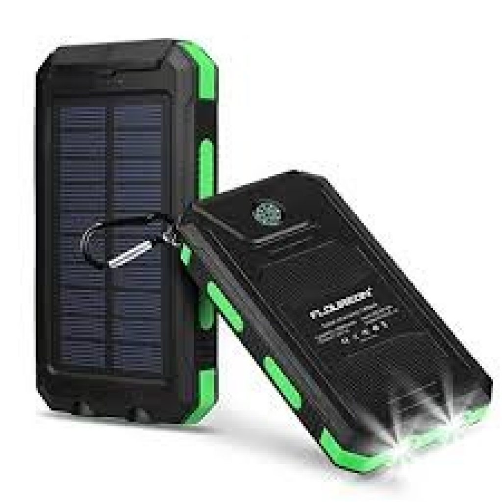 coupon, gearbest, Floureon 10000mAh Solar Power Bank Green