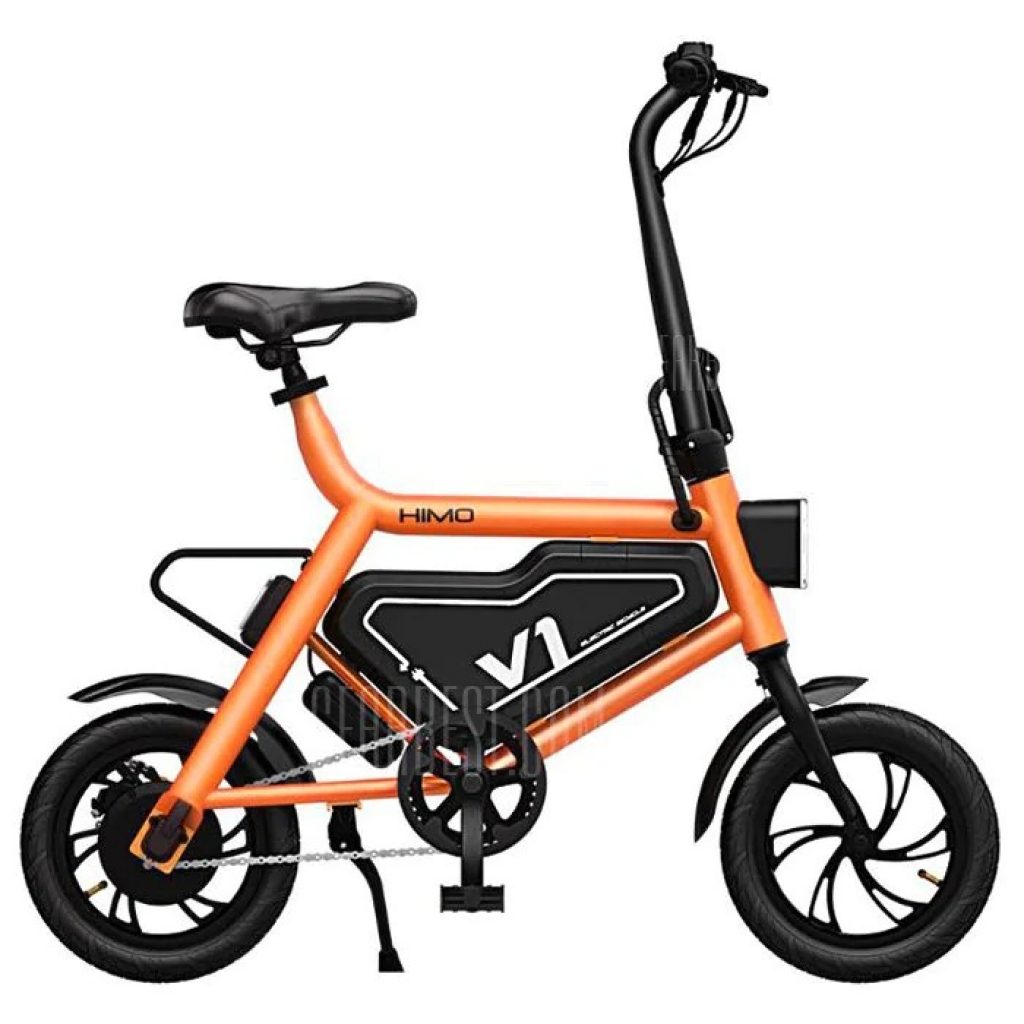 geekbuying, coupon, gearbest, HIMO V1 Folding Bike Moped Electric Bike from Xiaomi Youpin E-bike Orange