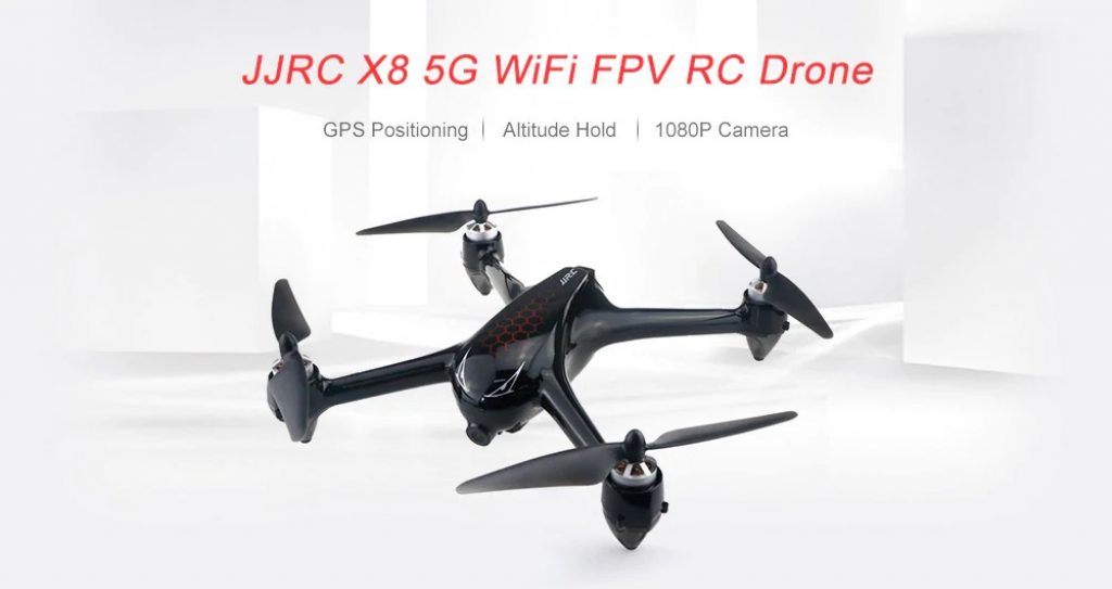 coupon, gearbest, JJRC X8 5G WiFi 1080P Camera FPV RC Drone GPS Positioning Altitude Hold Quadcopter