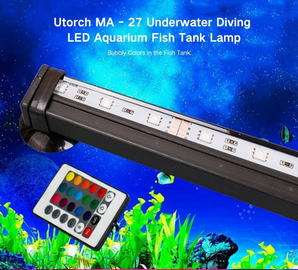 coupon, gearbest, Utorch MA - 27 Underwater Diving LED Aquarium Fish Tank Lamp