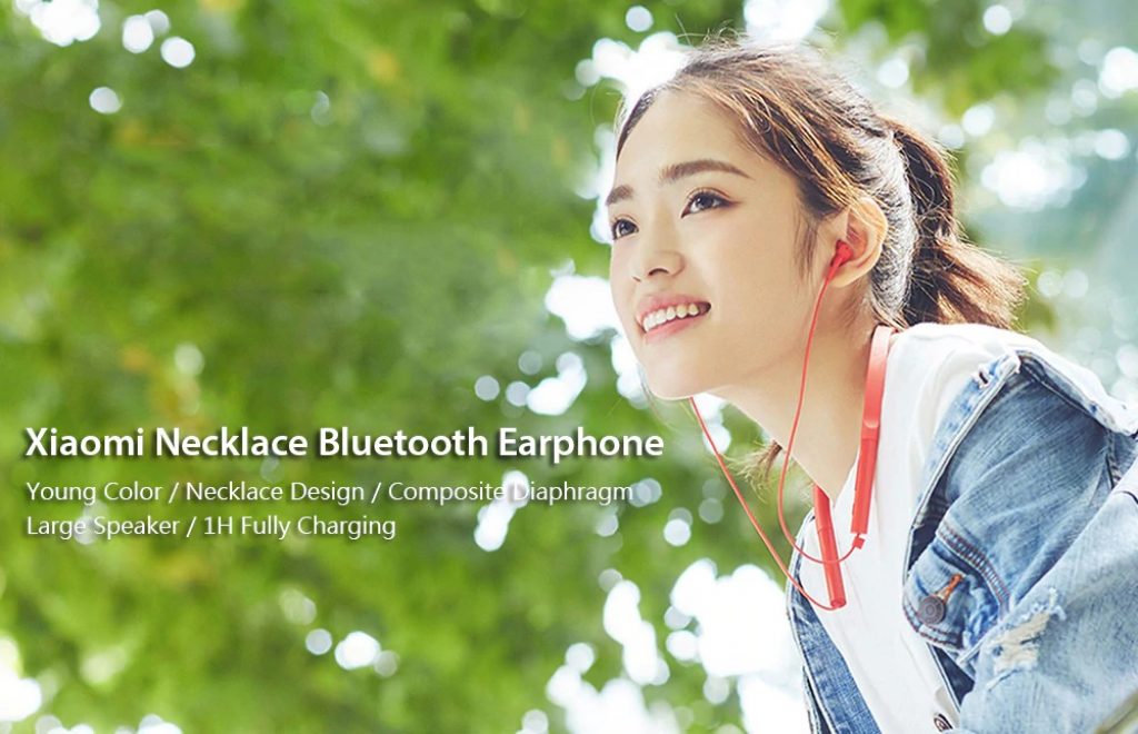 coupon, gearbest, Xiaomi Necklace Bluetooth Earphone Wireless Earbuds Young Version