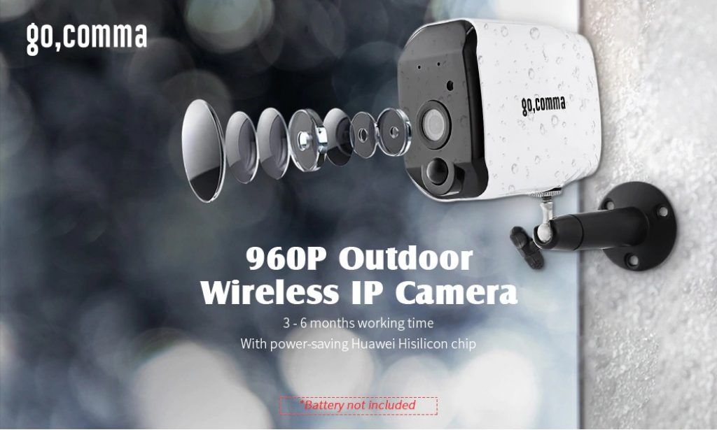 coupon, gearbest, gocomma 960P Outdoor Wireless IP Security Camera