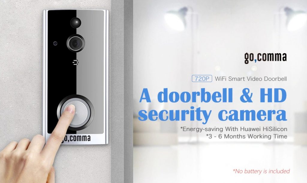 coupon, gearbest, gocomma Door Camera WiFi Snapshot Smart Doorbell