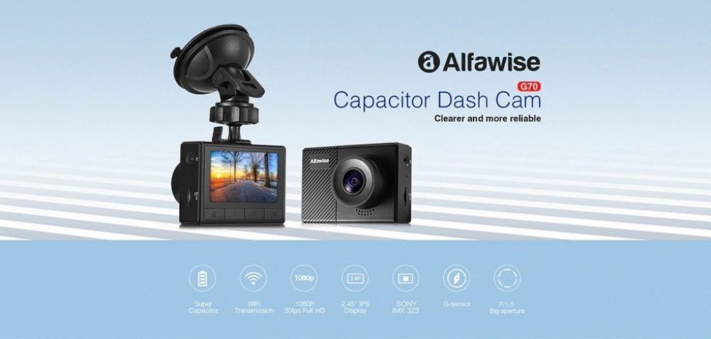 coupon, gearbest, Alfawise G70 F1.5 Car DVR Dash Cam
