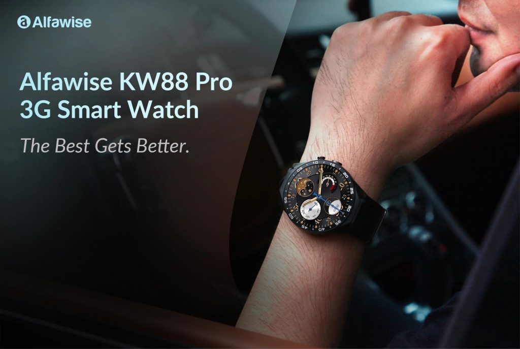 coupon, gearbest, Alfawise KW88 Pro 3G Smartwatch Phone