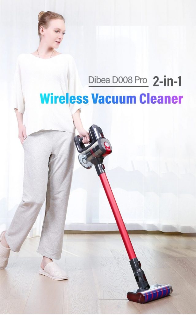 coupon, gearbest, Dibea D008Pro Wireless 2-in-1 Vacuum Cleaner