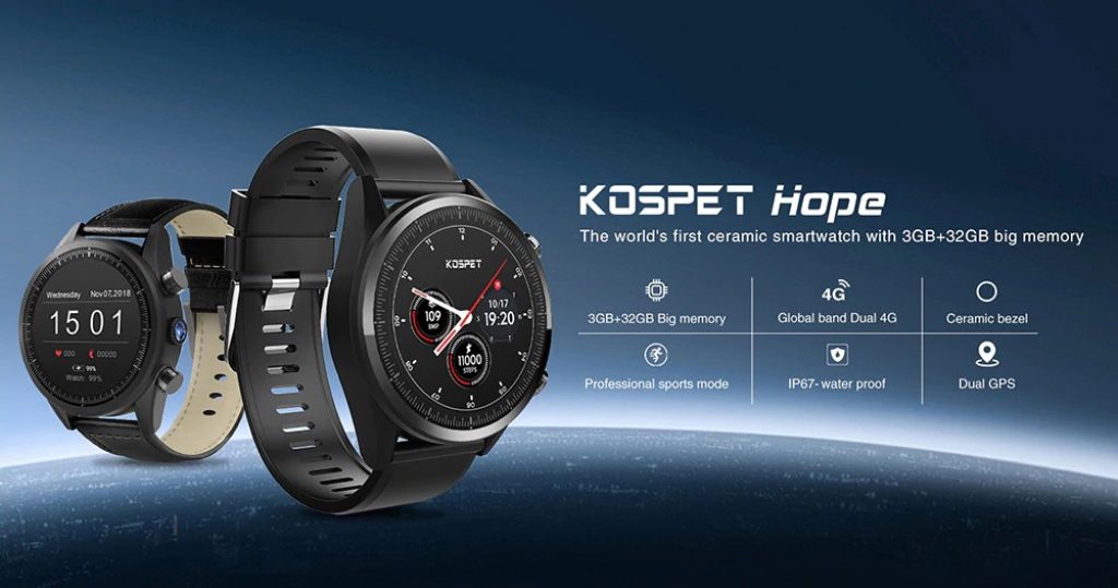 coupon, gearbest, Kospet Hope 4G Smartwatch Phone