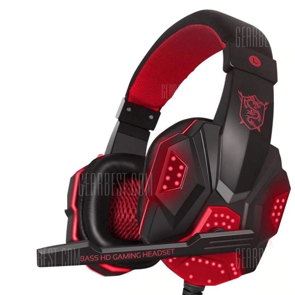 coupon, gearbest, PC 780 Bass Gaming Headsets Luminous Headphones with Mic