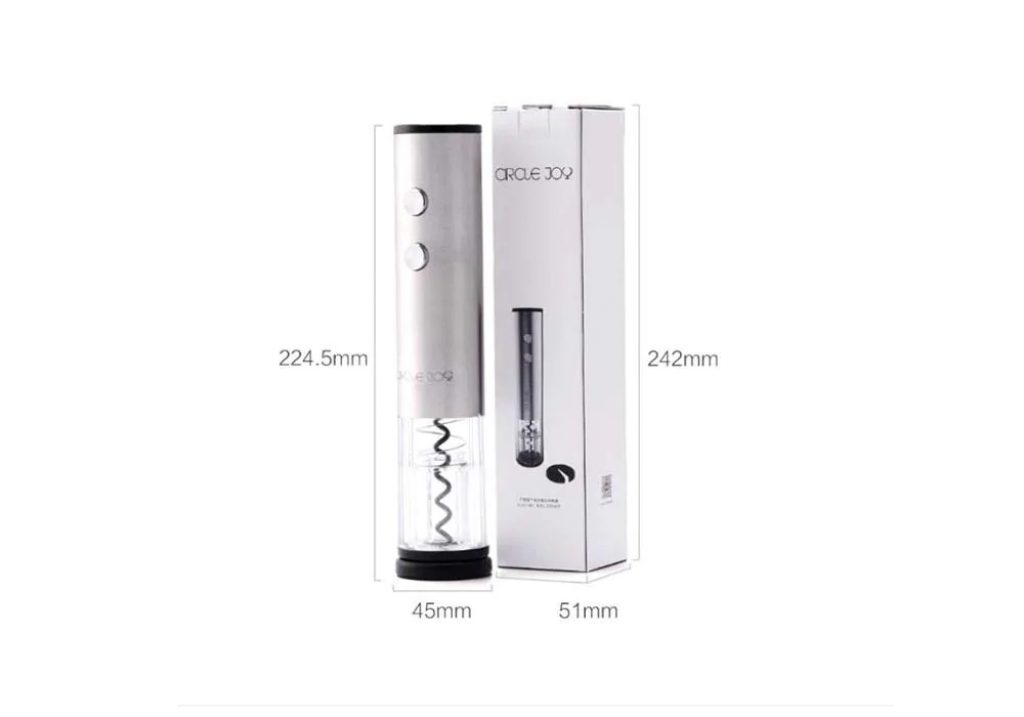 coupon, gearbest, Round Stainless Steel Electric Wine Bottle Opener from Xiaomi