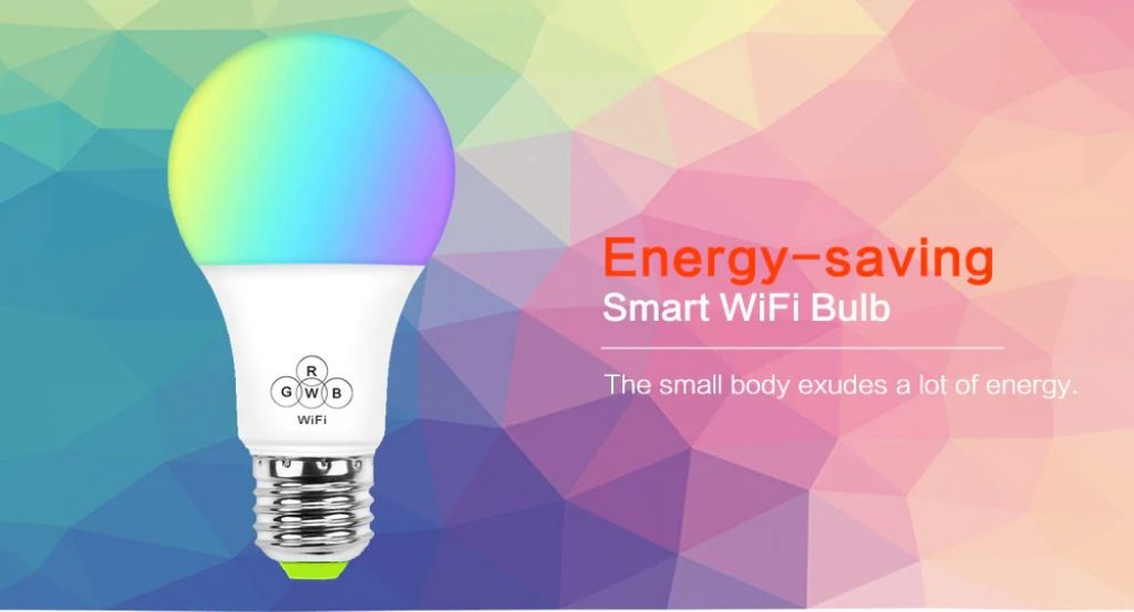 Colorful Smart WiFi Bulb Support Alexa, Google Voice Control for Home - WHITE, coupon, GearBest