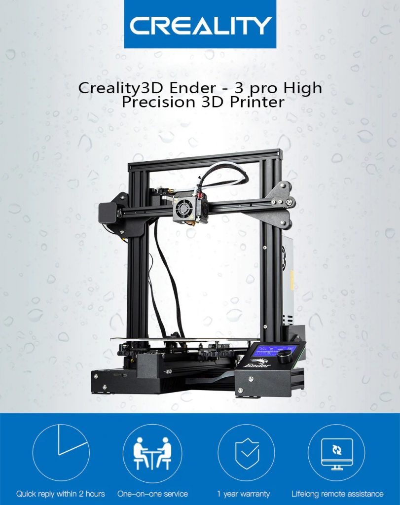 Creality3D Ender - 3 pro High Precision 3D Printer - BLACK US PLUG ( 3-PIN), coupon, GearBest