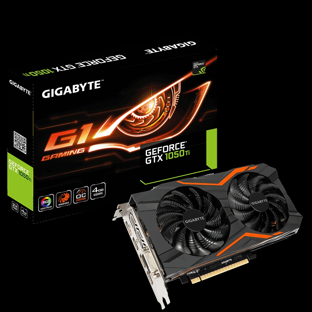 GIGABYTE GeForce GTX 1050 Ti GAMING - 4GD - BLACK, COUPON, GearBest