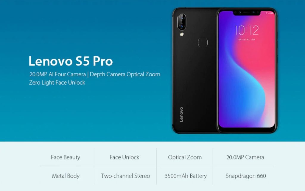 coupon, gearbest, Lenovo S5 Pro 4G Phablet