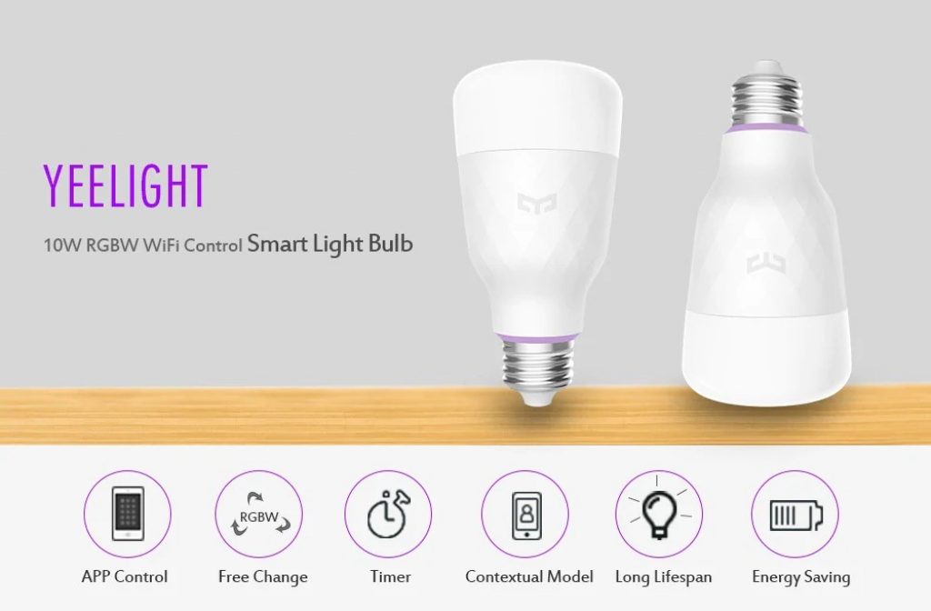 coupon, gearbest, YEELIGHT 10W RGB E27 Smart Light Bulbs