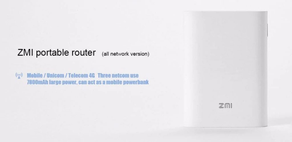 coupon, gearbest, ZMI MF855 Portable Wireless Router with 7800mAh Mobile Power Bank Support 4G Network ( Xiaomi Ecosystem Product )