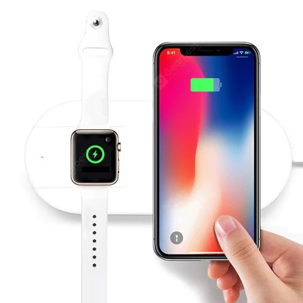 coupon, gearbest, 2-in-1 Wireless Charging Pad for iWatch iPhone