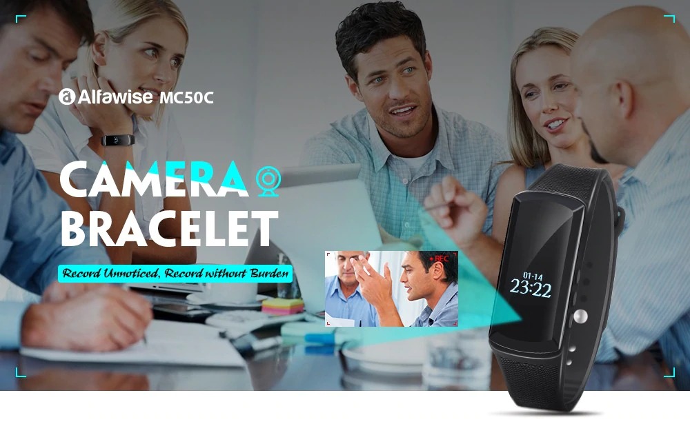 coupon, gearbest, Alfawise MC50C 1080P Camera Bracelet