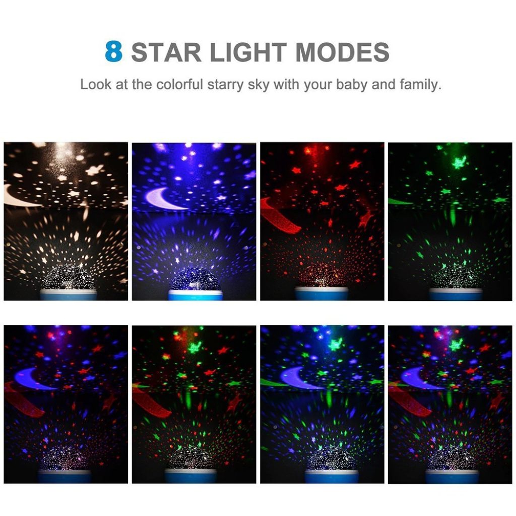 coupon, gearbest, BRELOBG DC 5V Star Light Rotating Projector Lamp for Kids Bedroom