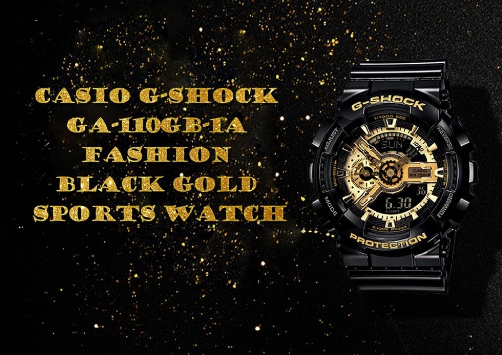 coupon, gearbest, G - SHOCK GA - 110GB - 1A Dual Display Fashion Black Gold Series Sports Dual Display Watch