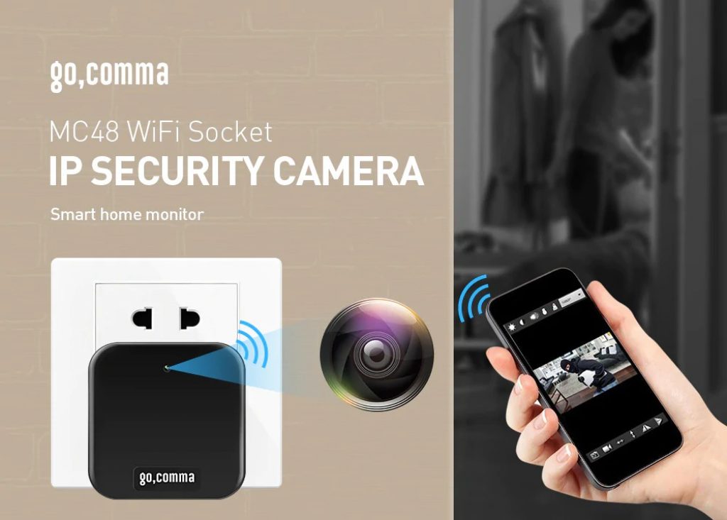 coupon, gearbest, Gocomma MC48 WiFi Socket Plug 1080P Full HD Security Camera