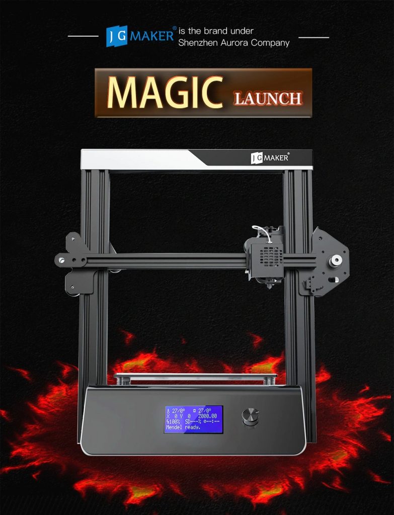 coupon, gearbest, JGAURORA 3D Printer Magic DIY 3D Printer Kit - Black EU Plug