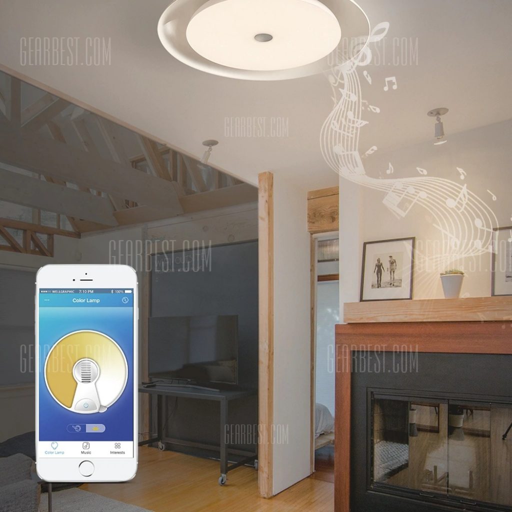 coupon, gearbest, Utorch X89 Bluetooth Music Ceiling Light