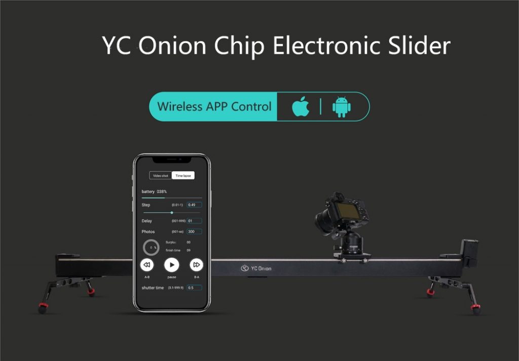 coupon, banggood, YC Onion Chips 1M Aluminum Motorized Bluetooth APP Control Slider Dolly Stabilizer