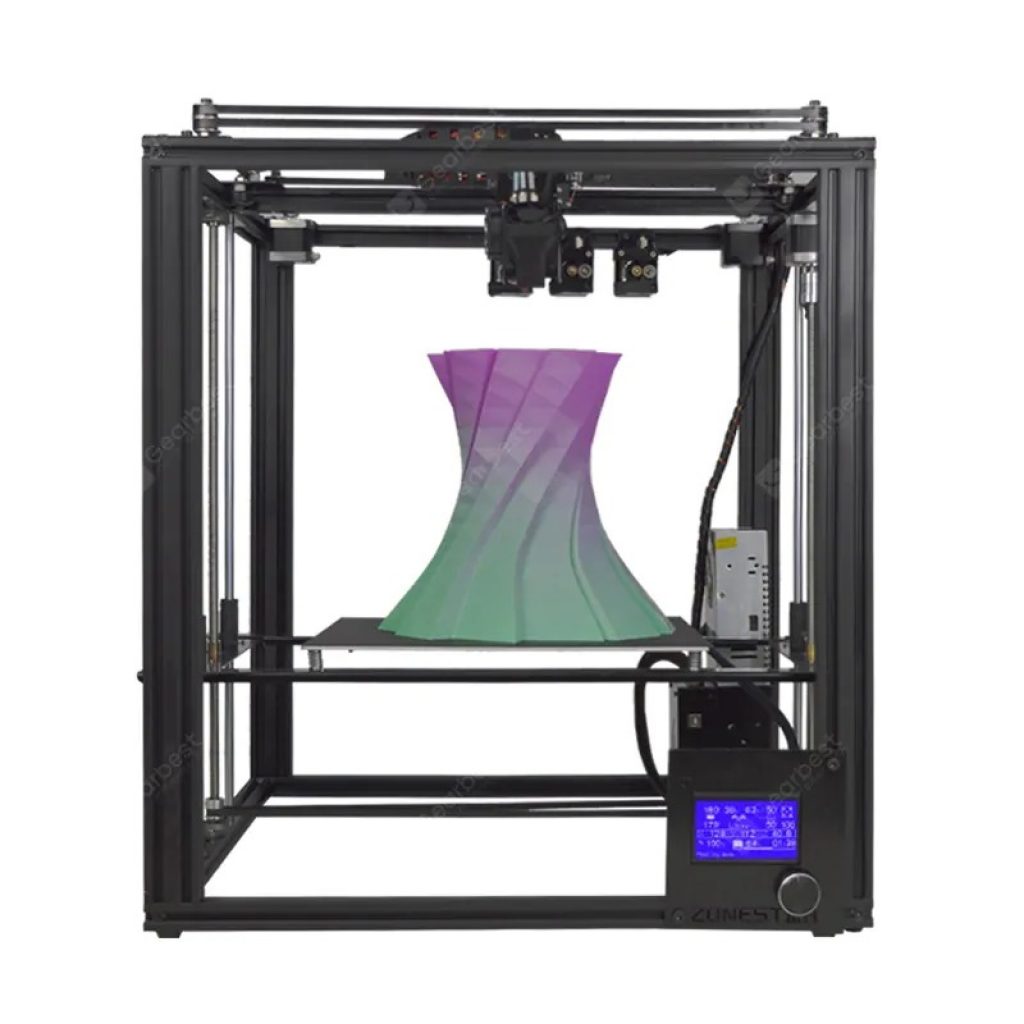 coupon, gearbest, ZONESTAR Z9M3 Three Mixed Color Fast Assemble 300X300X400MM Large Size 3d Printer
