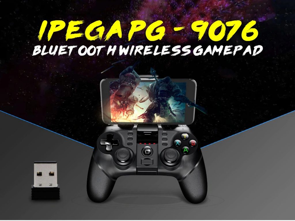 coupon, gearbest, iPega PG - 9076 2.4G Wireless Bluetooth Gamepad with Bracket