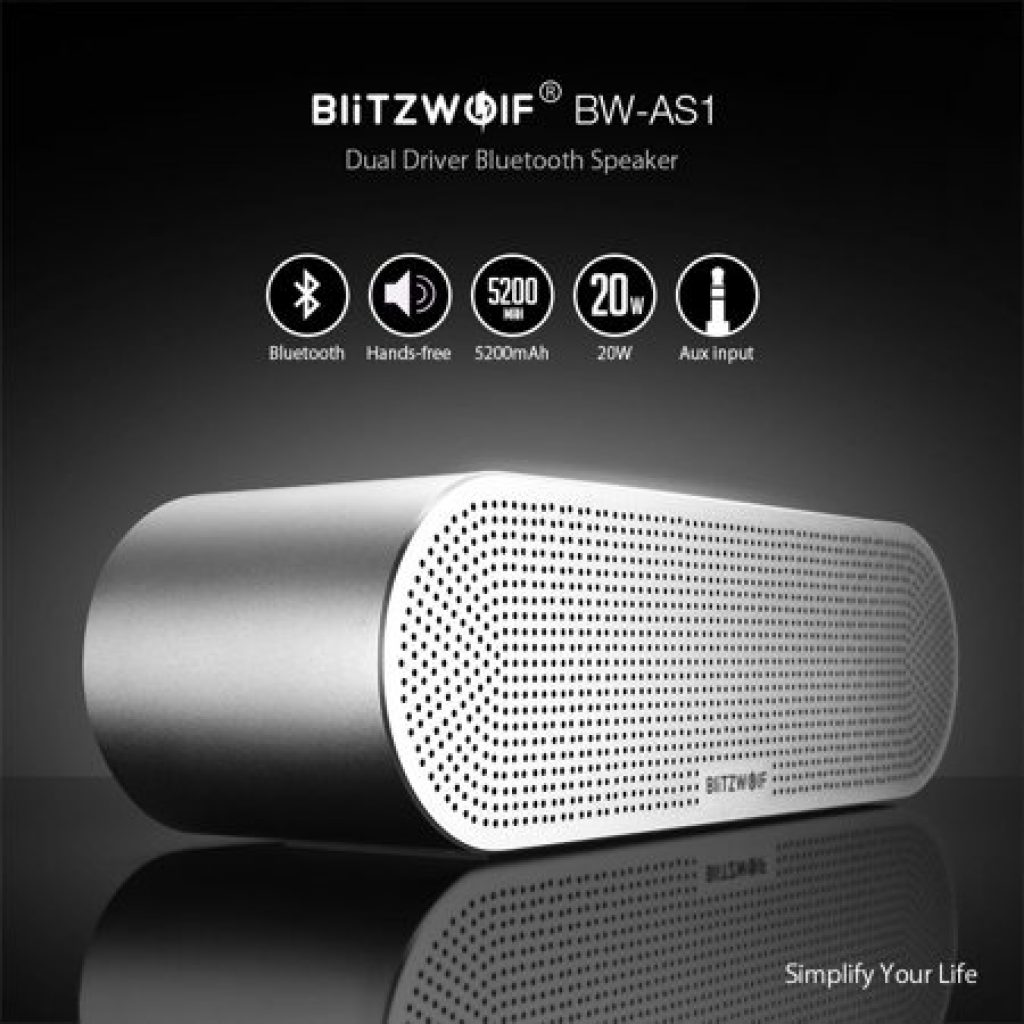 coupon, banggood, BlitzWolf® BW-AS1 Wireless Bluetooth Speaker 20W Double Driver 5200mAh Hands-free Aux-in Speaker