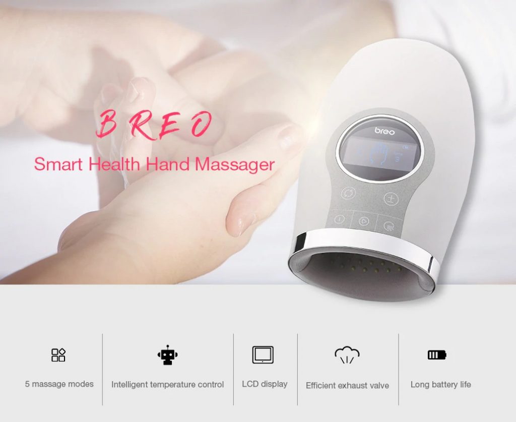 coupon, gearbest, Breo WOWOS Intelligent Health Hand Massager