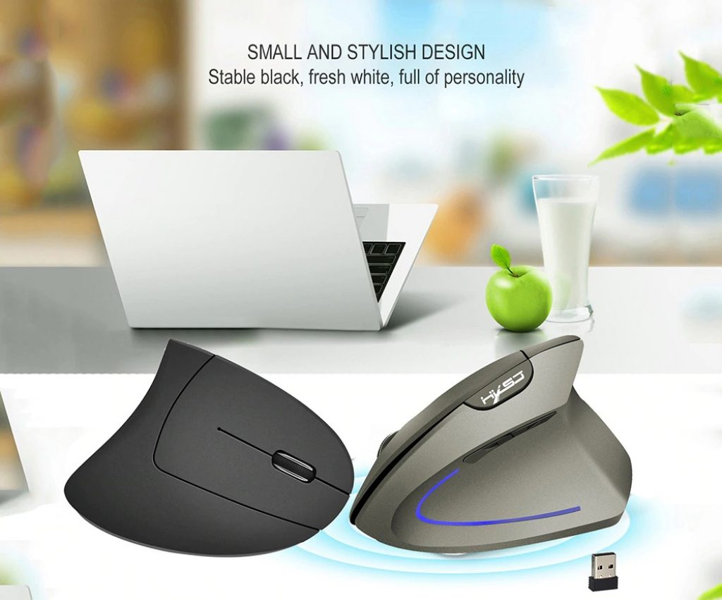 coupon, gearbest, HXSJ T22 Rechargeable Vertical Wireless Mouse