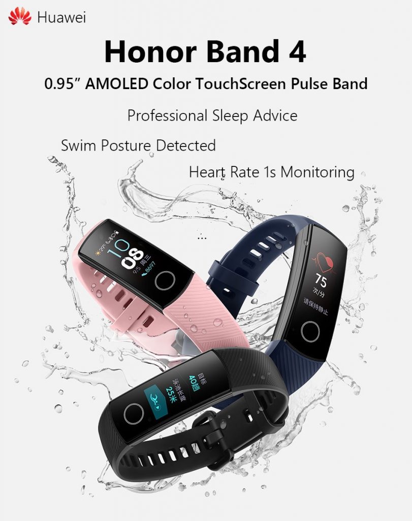 coupon, gearvita, Huawei Honor Band 4 Smart Wristband Amoled Color Screen