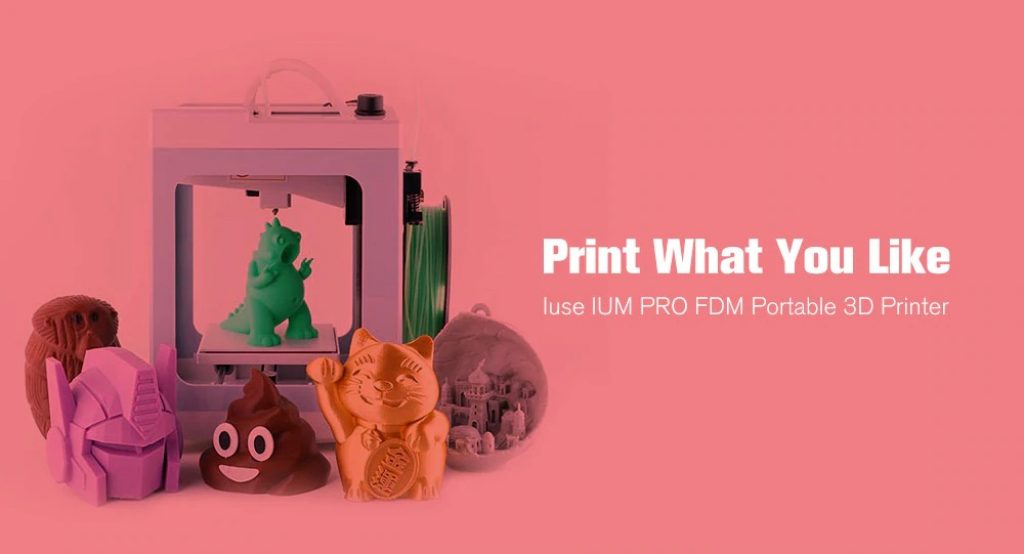 coupon, gearbest, Iuse IUM PRO FDM Portable 3D Printer